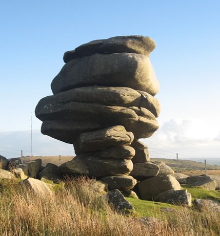 The cheesewring on Bodmin Moor is another famous outcrop of granite © Mike Scott