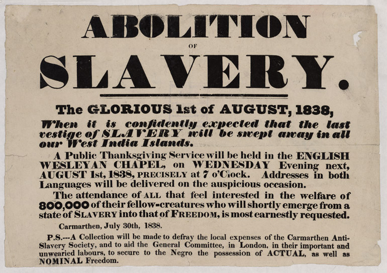 Abolition church service poster, 1838 © Wikipedia (CCL)