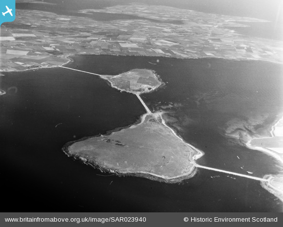 Aerial view of Churchill Barriers